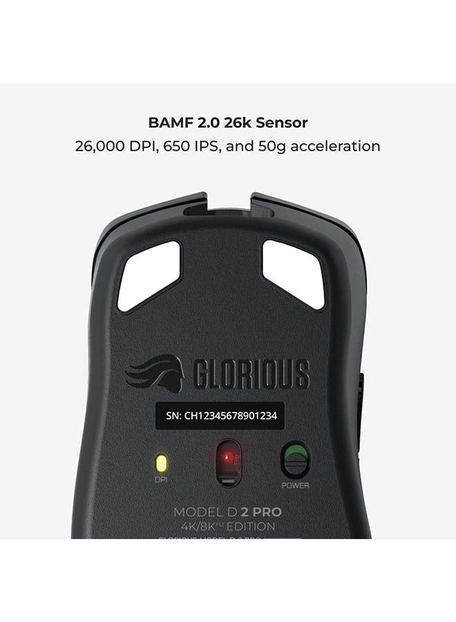 Glorious Model D 2 PRO Wireless 4K/8K Polling Black Gaming Mouse - Image 4