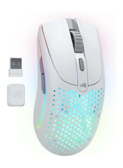 Glorious Gaming Model O 2 Wireless Gaming Mouse - Hybrid 2.4GHz & Bluetooth Wireless, 68g Superlight, Long Battery Life, 26k BAMF 2.0 Sensor, RGB, Ambidextrous, 6 Buttons, PTFE Feet - White