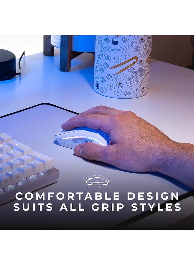 Glorious - Glorious Gaming Model O 2 Wireless Gaming Mouse - Hybrid 2.4GHz & Bluetooth Wireless, 68g Superlight, Long Battery Life, 26k BAMF 2.0 Sensor, RGB, Ambidextrous, 6 Buttons, PTFE Feet - White - Image 1