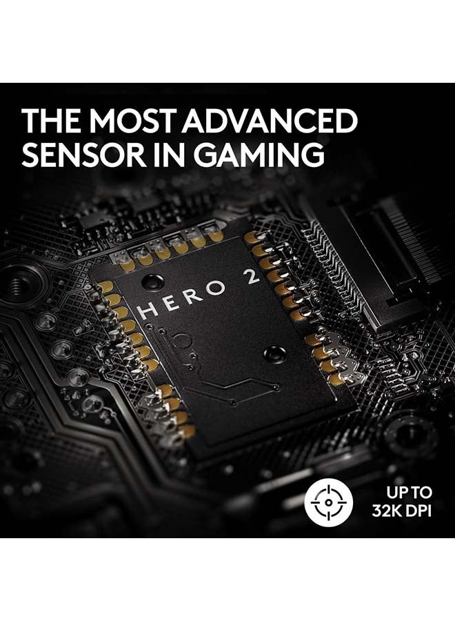 لوجيتيك - ماوس الألعاب اللاسلكي Logitech G PRO X SUPERLIGHT 2 LIGHTSPEED، خفيف الوزن، مفاتيح هجينة LIGHTFORCE، مستشعر HERO 2، 32000 نقطة في البوصة، 5 أزرار قابلة للبرمجة، شحن USB-C، الكمبيوتر الشخصي وماك - أرجواني - Image 1