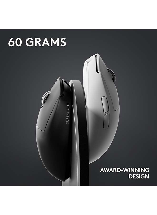 Logitech - Logitech G PRO X SUPERLIGHT 2 LIGHTSPEED Wireless Gaming Mouse, Lightweight, LIGHTFORCE Hybrid Switches, HERO 2 Sensor, 32,000 DPI, 5 Programmable Buttons, USB-C Charging, PC & Mac - White - Image 1