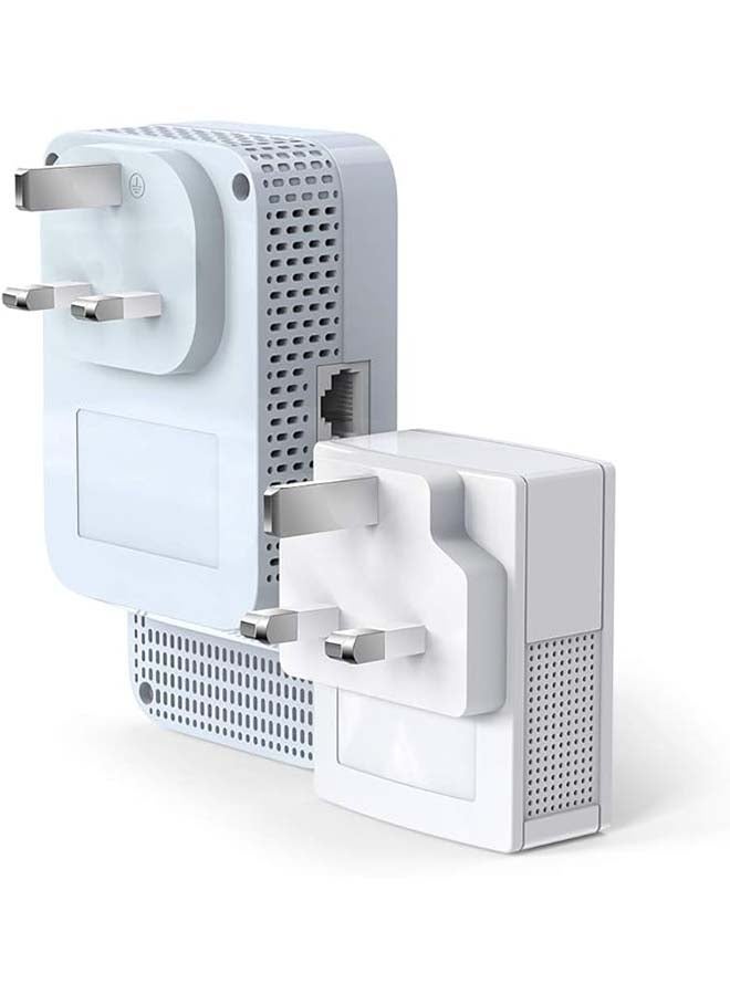 TP-LINK - TP-Link AV1000 Gigabit Powerline ac Wi-Fi Kit, Broadband/WiFi Extender, WiFi Booster/Hotspot, Up to 300 meters over existing electrical wiring, No Configuration Required, UK Plug(TL-WPA7517 KIT) White - Image 1