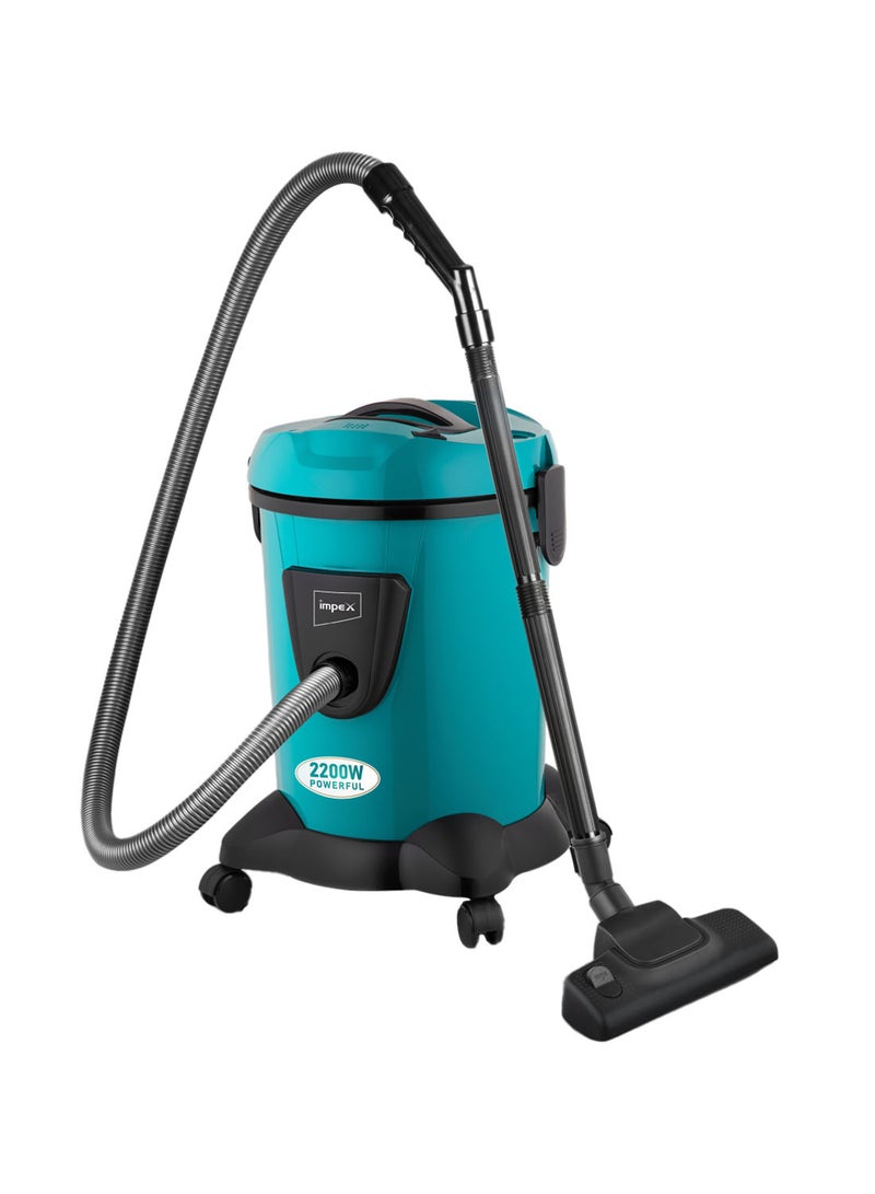 Impex Turkish Vacuum Cleaner 21L Dust Bag Capacity With Dust Indicator, Dry And Air Blow Function And Low Noise Operation 21 L 2200 W VC 4709 Petroleum Green - Image 1