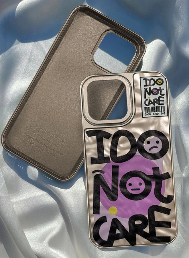 مارجون حافظة لهاتف آيفون 14 برو ماكس، حافظة هاتف بتصميم جديد ناعم ومبتكر، حافظة متينة وعصرية/أنا لا أهتم - Image 1