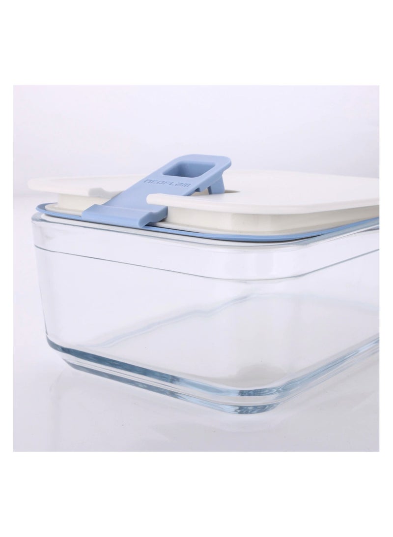 Neoflam - Perfect Seal Square Glass Storage Container 1100ml - Image 1
