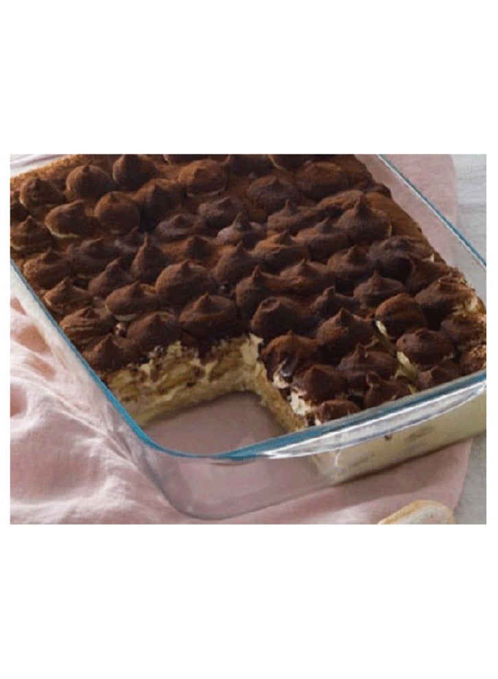 PYREX 2 Pieces Rectangular Glass Roaster Set Clear 25+40cm - Image 3