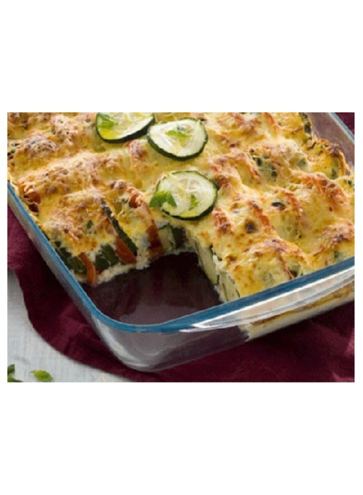 PYREX 2 Pieces Rectangular Glass Roaster Set Clear 25+40cm - Image 2