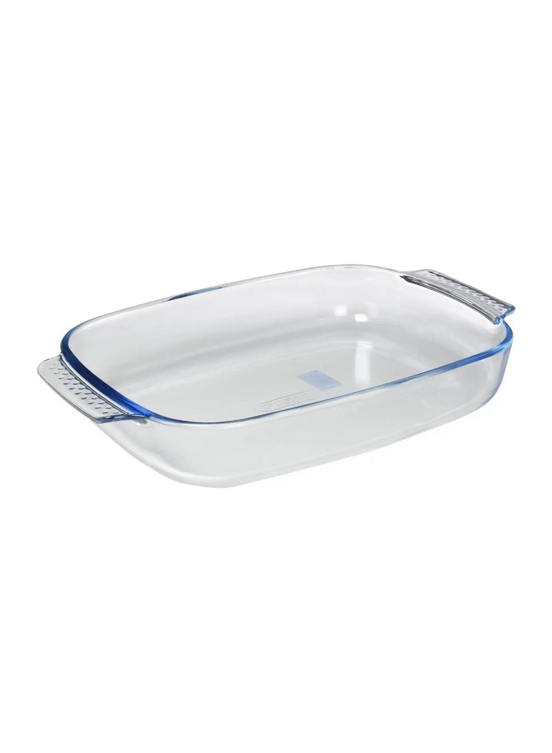 3 Pieces Rectangle Roaster Daily Set Clear 3.7+.7+1.8Liters