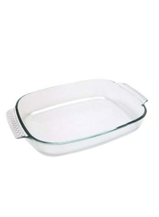 3 Pieces Rectangle Roaster Daily Set Clear 3.7+.7+1.8Liters