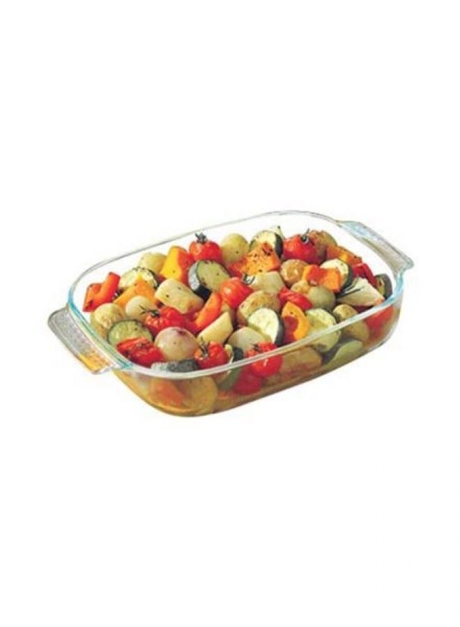 3 Pieces Rectangle Roaster Daily Set Clear 3.7+.7+1.8Liters