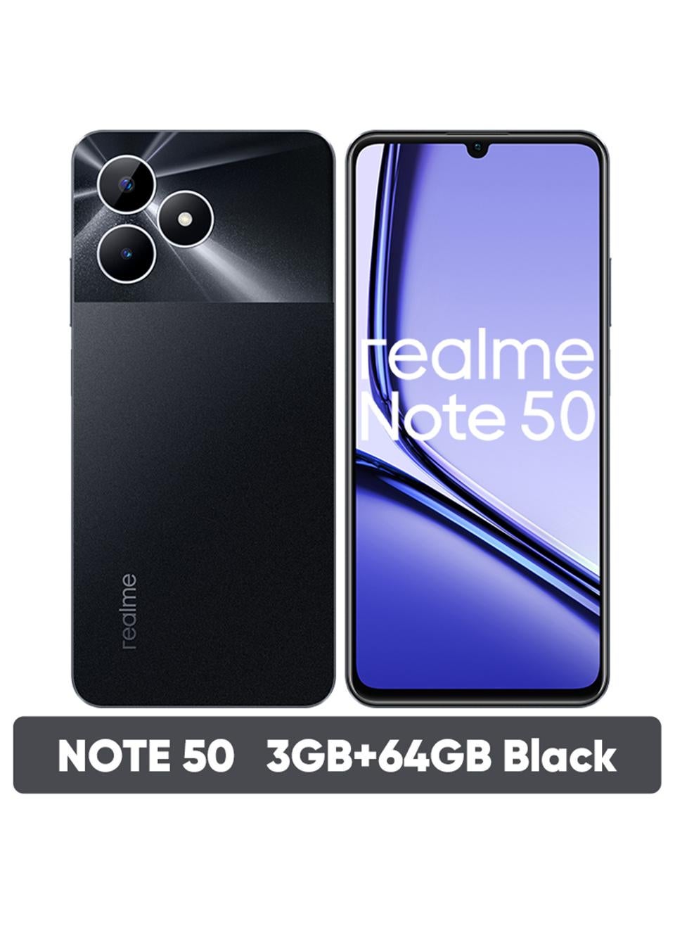 realme Note 50 ブラック　3台セット realme Note 50 Dual SIM Midnight Black 3GB RAM 64GB 4G