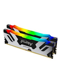 Kingston FURY Renegade RGB 96GB (2x48GB) DDR5 Desktop Memory, CL32 CAS Latency, 6400MT/s Speed, Non-ECC DIMM, 288-Pin, 1.4 Voltage, Intel XMP 3.0 Support | KF564C32RSAK2-96 Multicolour  - Image 1