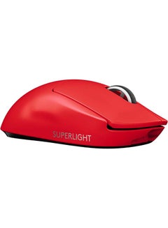 Logitech G PRO X SUPERLIGHT Wireless Gaming Mouse, Ultra Lightweight 63 g, HERO 25K Sensor, 25,600 DPI, 5 Programmable Buttons, Long Battery Life, On-Board Memory, for esports, PC / Mac - Red