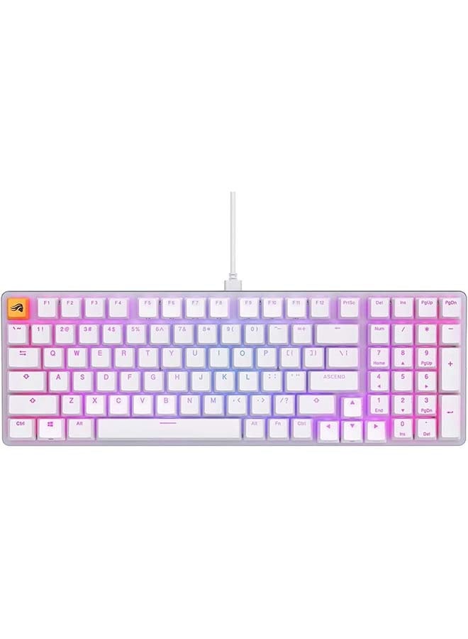 Glorious - Glorious GMMK 2 96% Arabic & English RGB Gaming Keyboard - TKL Hot Swappable Mechanical Keyboard, Linear Switches, Wired, TKL Gaming Keyboard, Full-size Keyboard - White RGB Keyboard - Image 1