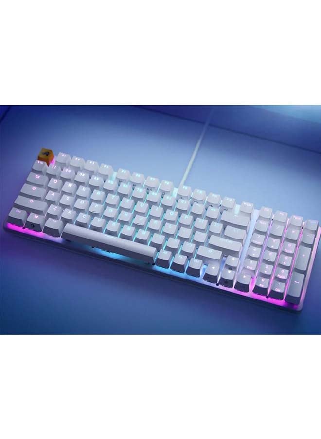 Glorious - Glorious GMMK 2 96% Arabic & English RGB Gaming Keyboard - TKL Hot Swappable Mechanical Keyboard, Linear Switches, Wired, TKL Gaming Keyboard, Full-size Keyboard - White RGB Keyboard - Image 1