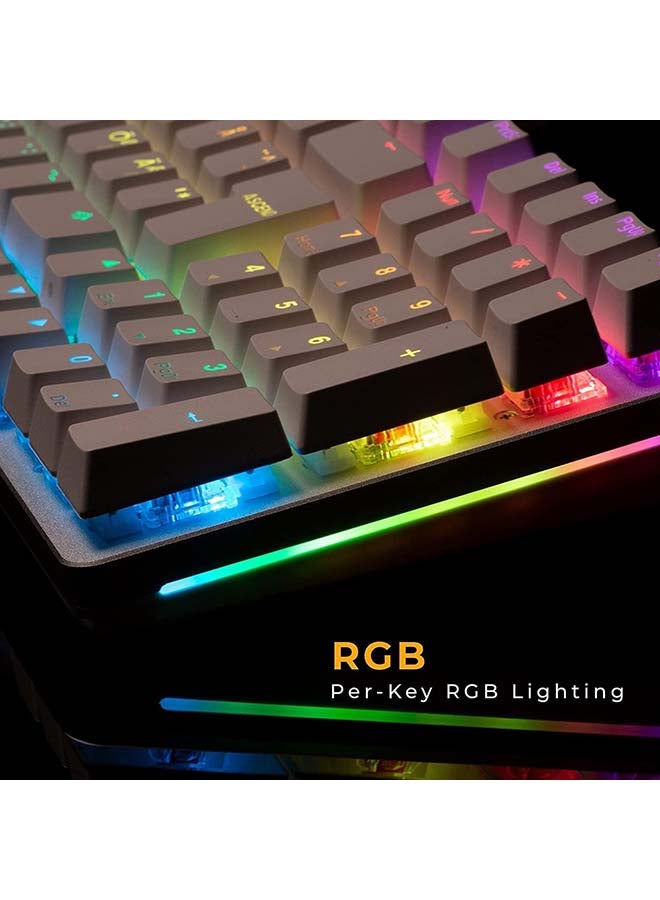 Glorious - Glorious GMMK 2 96% Arabic & English RGB Gaming Keyboard - TKL Hot Swappable Mechanical Keyboard, Linear Switches, Wired, TKL Gaming Keyboard, Full-size Keyboard - White RGB Keyboard - Image 1