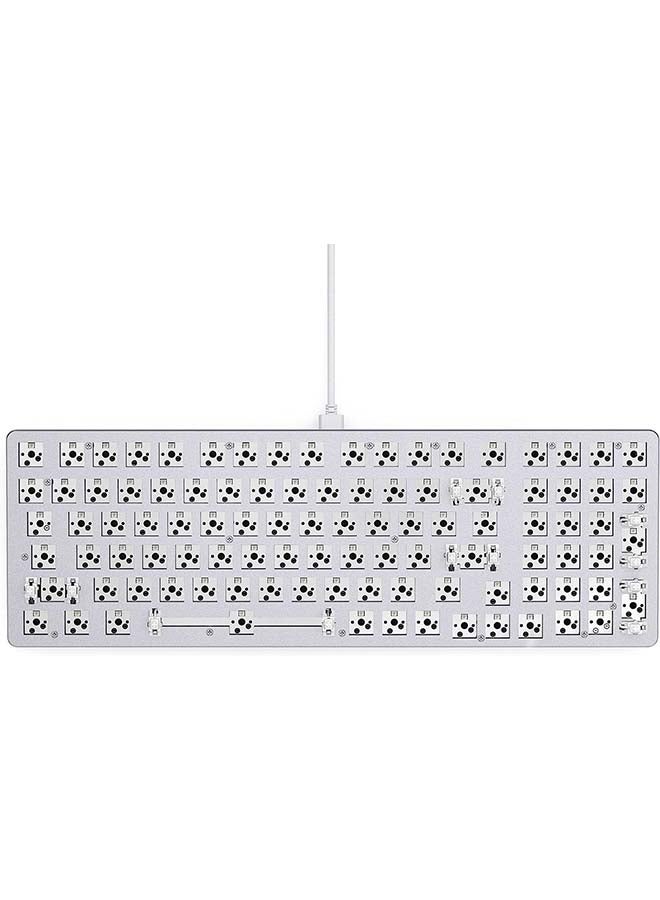 Glorious - Gaming GMMK 2 Full Size (96%) Barebones (Frame Only) - Mechanical Gaming Keyboard Frame, Full Size (96%), Aluminium, Customisable, Per Key RGB, American/ANSI Layout - White - Image 1