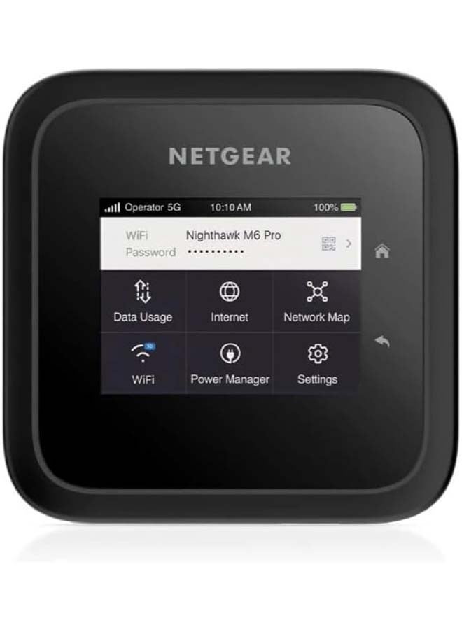 NETGEAR Netgear Nighthawk M6 Pro 5G Mobile Hotspot 5G Router with Sim Card Slot 5G Modem Portable WiFi Device for Travel Unlocked WiFi 6E 8Gbps MR6550 BLACK  - Image 1