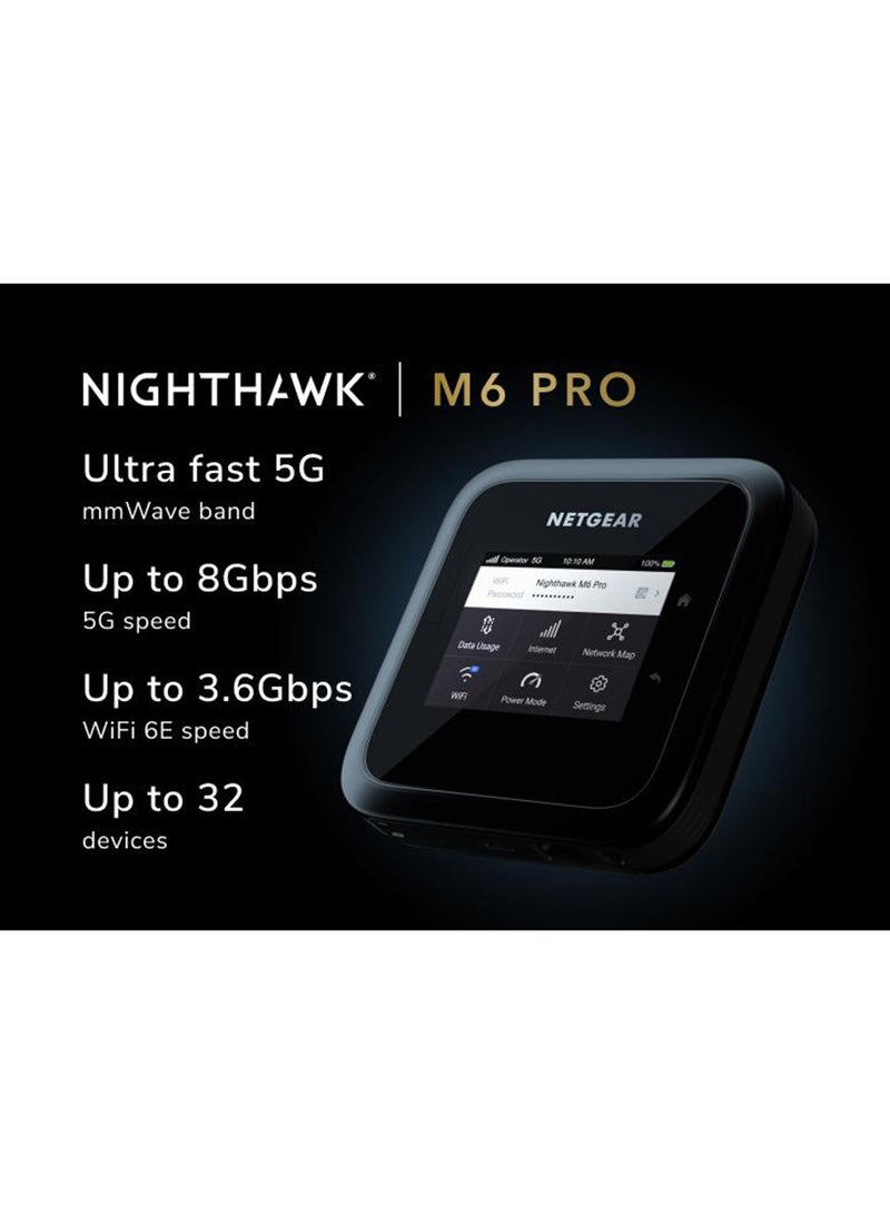 نت جير نظام نتجير نايت هوك M6 برو 5G نقطة اتصال محمولة 5G جهاز توجيه مع فتحة بطاقة SIM مودم 5G جهاز واي فاي محمول للسفر غير مقفل واي فاي 6E 8Gbps MR6550 - Image 2