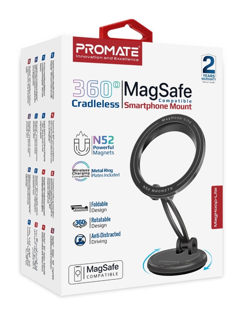 Magnetic Car Mount Universal Magnetic Dashboard And Windshield Mount Holder With N52 Powerful Magnets Black