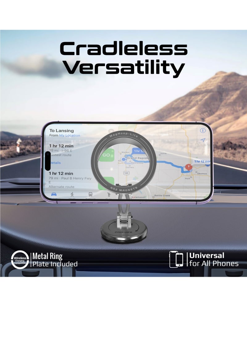 Magnetic Car Mount Universal Magnetic Dashboard And Windshield Mount Holder With N52 Powerful Magnets Black
