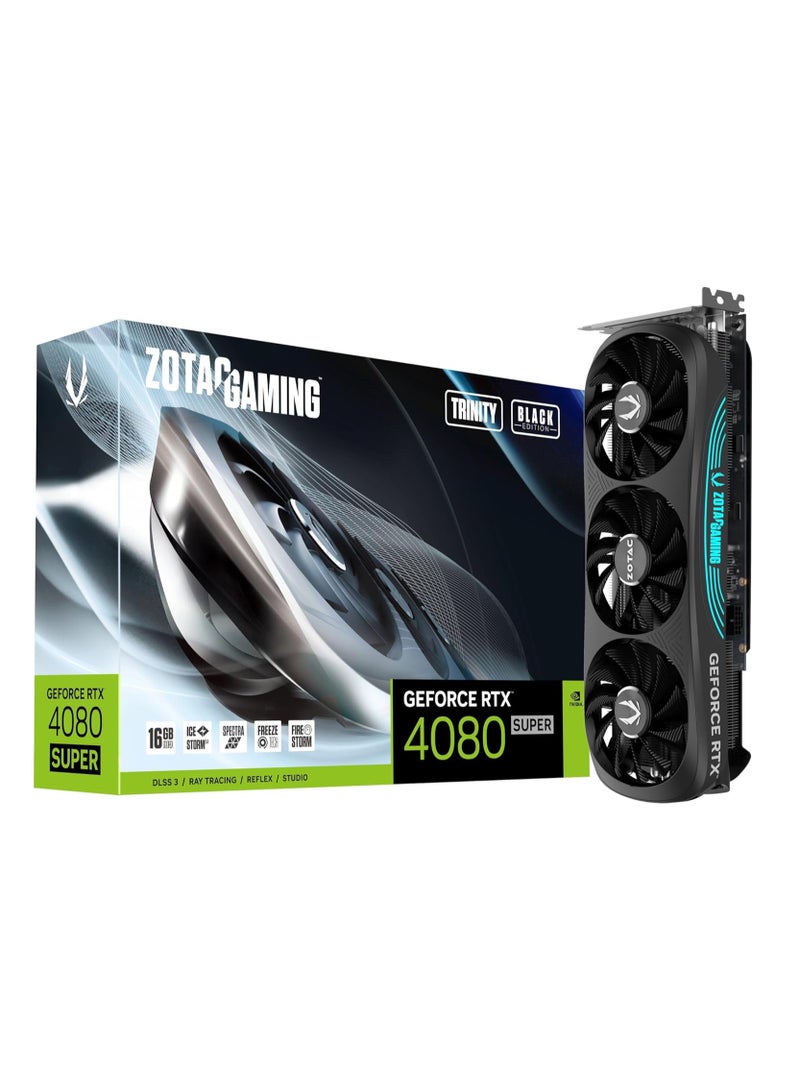 ZOTAC - Gaming GeForce RTX 4080 Super Trinity Black Edition DLSS 3 16GB GDDR6X 256-bit 23 Gbps PCIE 4.0 Gaming Graphics Card, IceStorm 2.0 Advanced Cooling, Spectra RGB Lighting, ZT-D40820D-10P - Image 1