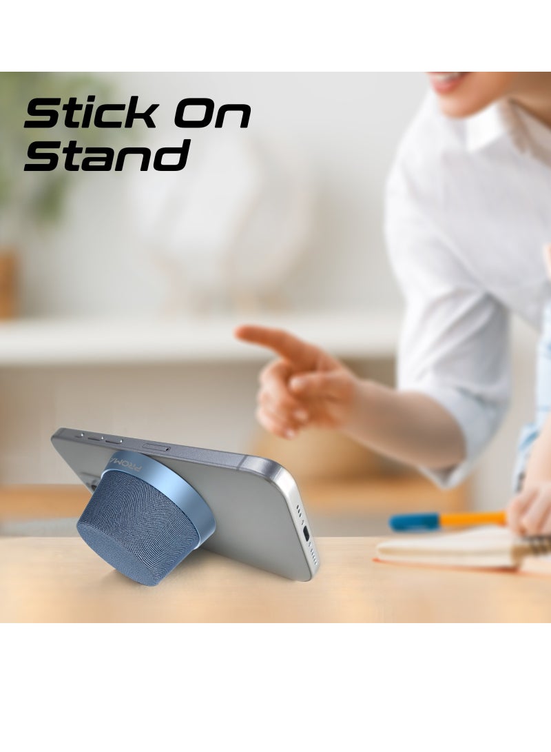 PROMATE - Bluetooth Magnetic Base Speaker, Premium 3W True Wireless Portable Speaker with HD Sound, 40mm Dynamic Drivers, Long-Lasting 12H Playtime, and Bluetooth V5.3, Punch Blue - Image 1