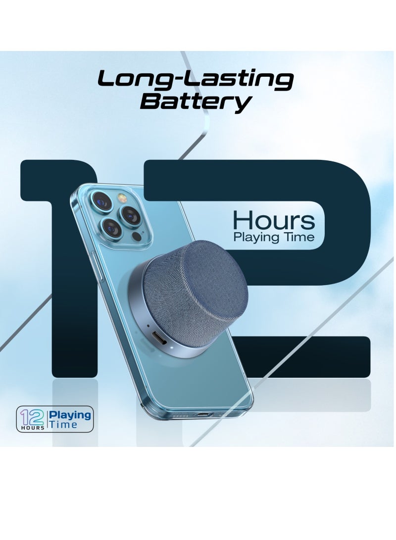 PROMATE - Bluetooth Magnetic Base Speaker, Premium 3W True Wireless Portable Speaker with HD Sound, 40mm Dynamic Drivers, Long-Lasting 12H Playtime, and Bluetooth V5.3, Punch Blue - Image 1