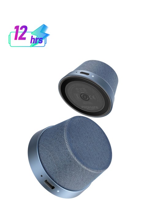 Bluetooth Magnetic Base Speaker, Premium 3W True Wireless Portable Speaker with HD Sound, 40mm Dynamic Drivers, Long-Lasting 12H Playtime, and Bluetooth V5.3, Punch Blue