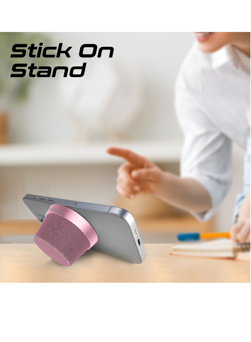 PROMATE - Bluetooth Magnetic Base Speaker, Premium 3W True Wireless Portable Speaker with HD Sound, 40mm Dynamic Drivers, Long-Lasting 12H Playtime, and Bluetooth V5.3, Punch Pink - Image 1