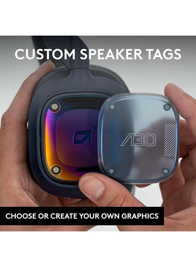 Logitech - Astro Logitech G Astro A30 LIGHTSPEED Wireless Gaming Headset, Bluetooth, Dolby Atmos/3D Audio compatible, Detachable Boom, 27h battery, for Xbox, PS5, PS4, Nintendo Switch, PC, Android - Navy/Red - Image 1