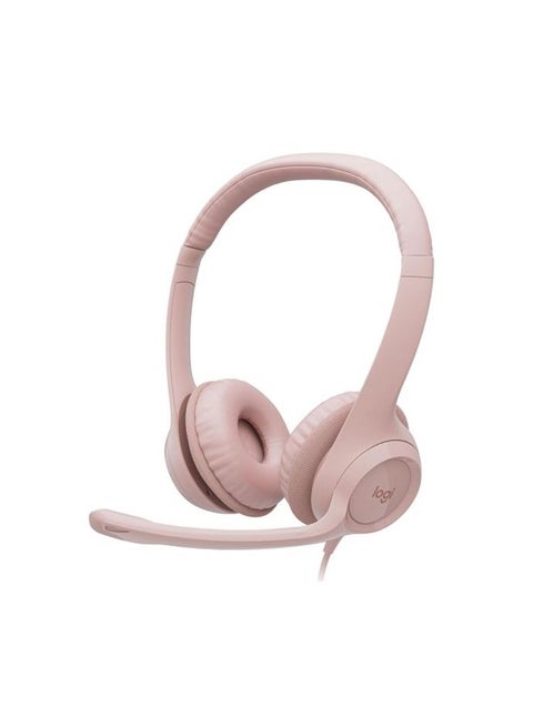 لوجيتك H390 سماعة رأس USB مع ميكروفون عازل للضوضاء - (981-001281) روز