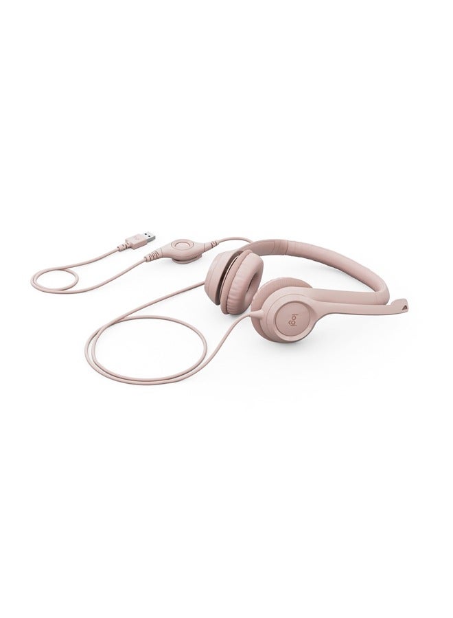 Logitech H390 USB Headset with Noise-Cancelling Mic - (981-001281) Rose - pnsku/N70060555V/45/_/1712163709/94e98ab8-4719-45d9-9201-572f01132851