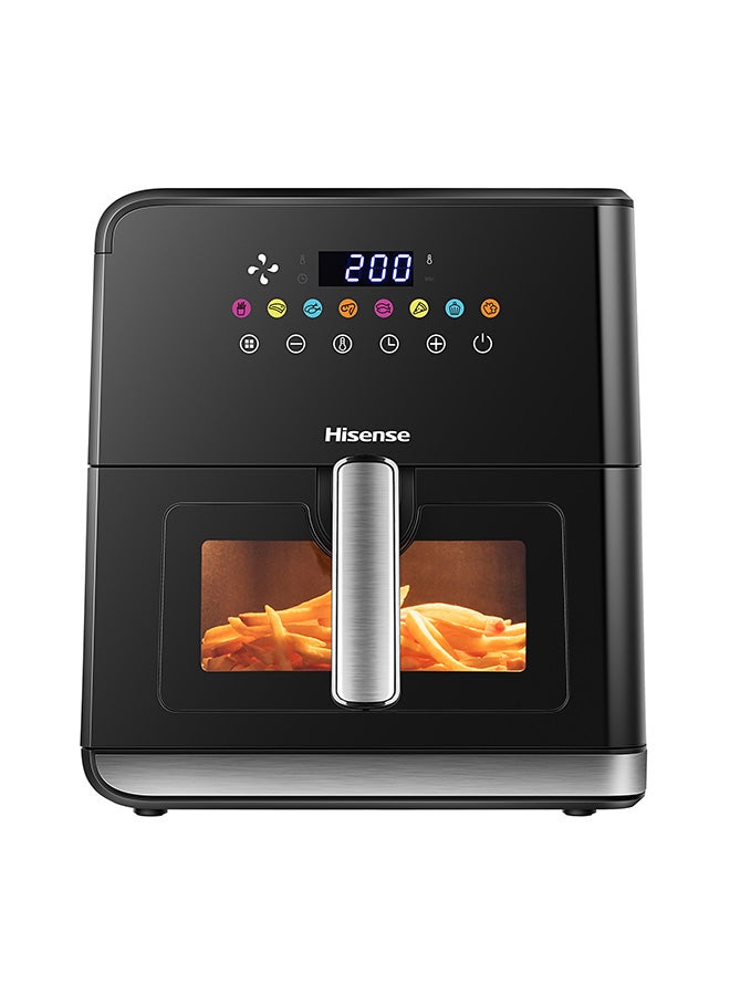 Hisense 9L Air Fryer with Colorful Touch Panel, Air Fry, Preset Menus, 360° Circulation, Visible Basket, Large Capacity 9 L 2700 W H09AFBKS4S Black - Image 1