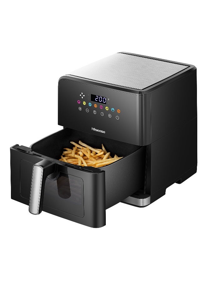 Hisense 8L Air Fryer, 8 Present Menus, Visible Basket, Colour Touch Panel, 360°Circulation, 1700 W (H09AFBKS4S Black) 9 L 2700 W H09AFBKS4S Black - Image 4