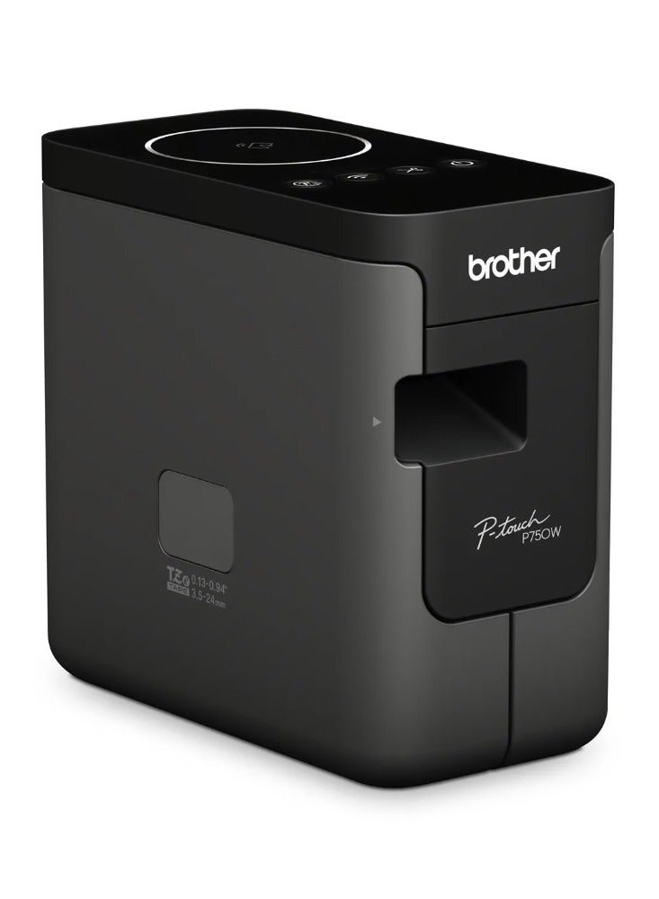 بروذر طابعة ملصقات PT-P750W لاسلكية/USB 2.0/NFC تتصل بجهاز الكمبيوتر الخاص بك مع ميزات الطباعة اللاسلكية للهاتف الذكي/الكمبيوتر اللوحي - Image 3