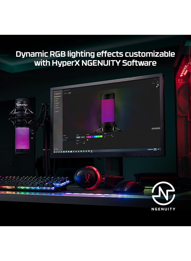 هايبركس - ميكروفون مكثف كهربائي USB سلكي متعدد الأنماط HyperX QuadCast S - Image 1