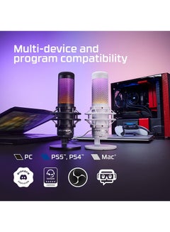هايبركس ميكروفون مكثف كهربائي USB سلكي متعدد الأنماط HyperX QuadCast S  - Image 4