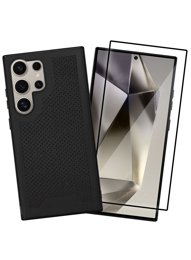 مارجون حزمة 2 لجراب سامسونج جالاكسي S24 ألترا وواقي الشاشة بتصميم مضاد للانزلاق ومقاوم للخدوش ويمتص الصدمات - Image 2