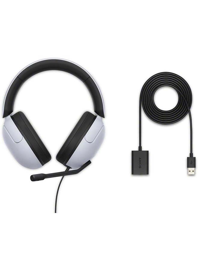 Sony - Sony INZONE H3 Wired Gaming Headset, Over ear Headphones with 360 Spatial Sound, MDR G300, White - Image 1