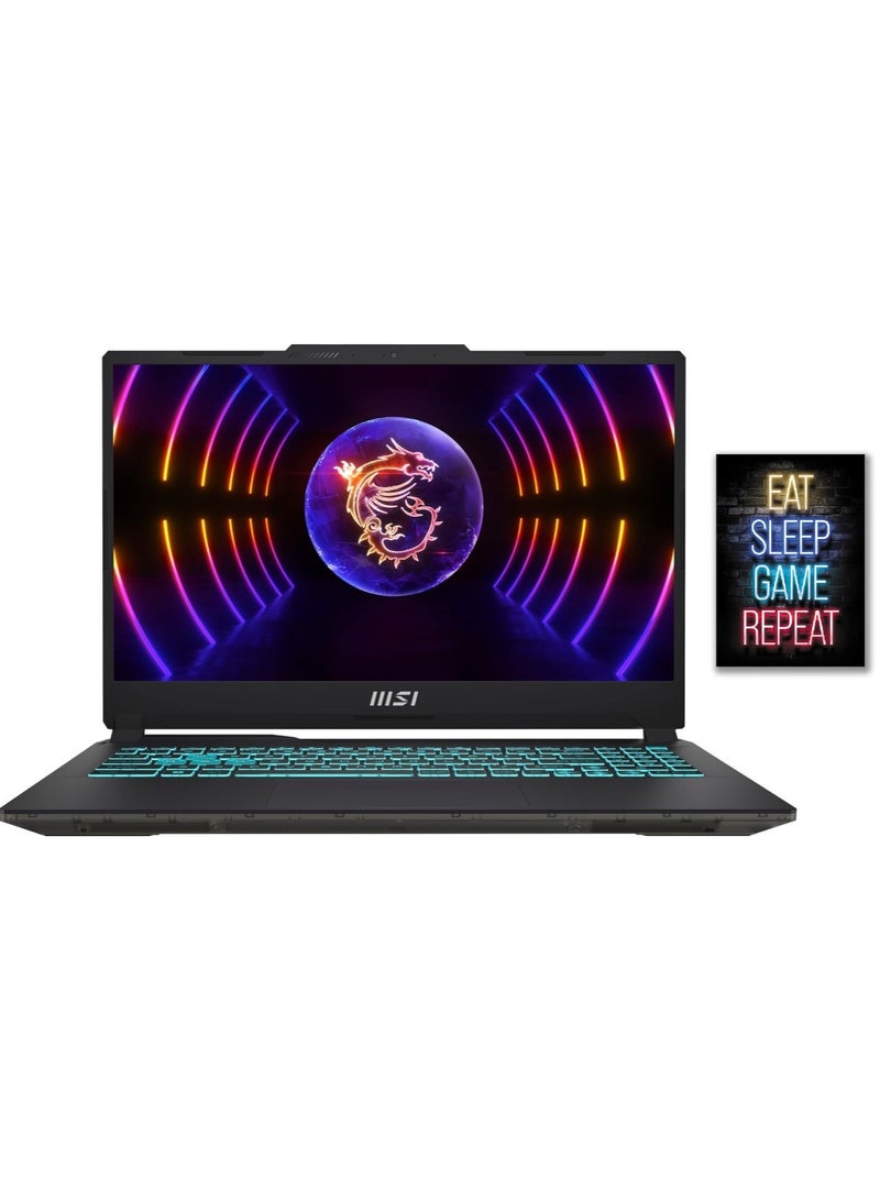 MSI - Cyborg 15 Gaming Laptop 15.6-Inch FHD Display, Core i7-12650H Processor/16GB RAM/512GB SSD/8GB NVIDIA Geforce RTX 4060 Graphics Card/Windows 11 With FREE Gaming Quotes English Black - Image 1