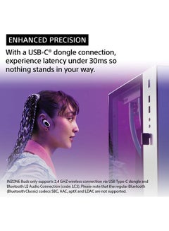 Sony WFG700N InZone Buds True Wireless Gaming Earphones White/Black  - Image 5