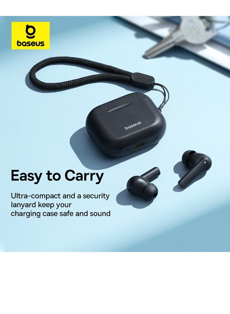 Baseus - Wireless Earbuds Bluetooth 5.3 Bowie E17 Headphone In Ear Earphone ENC Mics Noise Isolation Headset 25H Long Battery Life Fast Charging 12mm Large Driver Black - Image 1