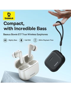 Baseus Wireless Earbuds Bluetooth 5.3 Bowie E17 Headphone In Ear Earphone ENC Mics Noise Isolation Headset 25H Long Battery Life Fast Charging 12mm Large Driver Black  - Image 2