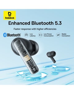 Baseus Wireless Earbuds Bluetooth 5.3 Bowie E17 Headphone In Ear Earphone ENC Mics Noise Isolation Headset 25H Long Battery Life Fast Charging 12mm Large Driver Black  - Image 5