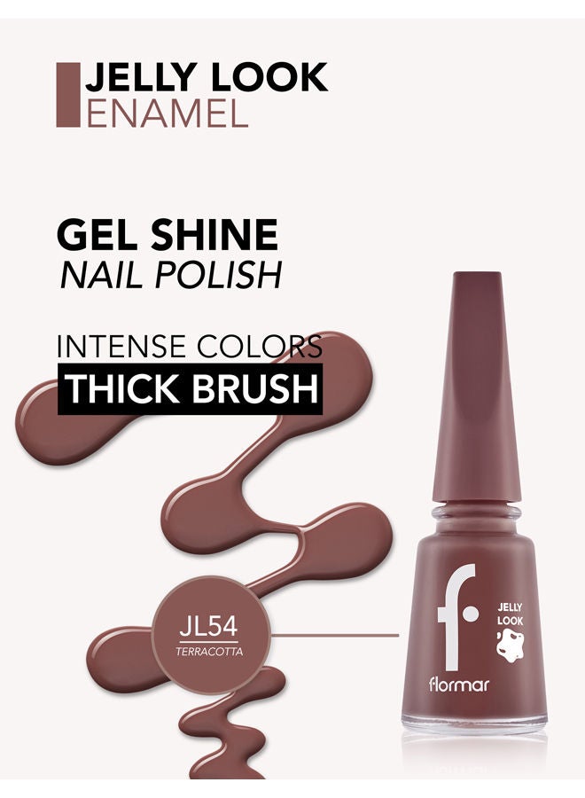 flormar Jelly Look Nail Enamel 54 Terracotta  - Image 4