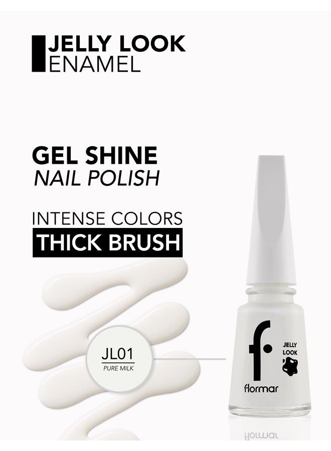 flormar Jelly Look Nail Enamel 01 Pure Milk - Image 4
