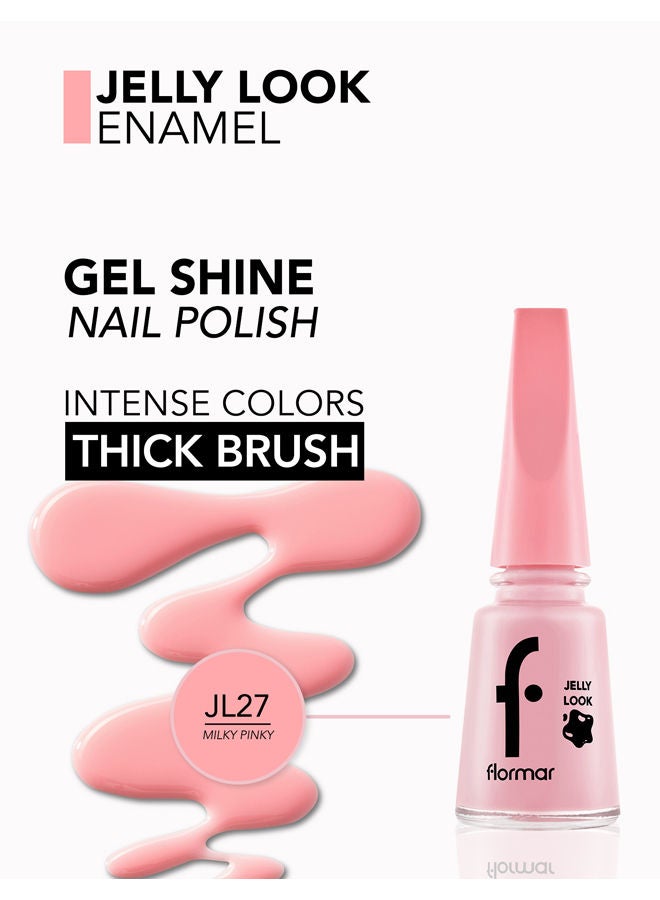 flormar Jelly Look Nail Enamel 27 Milky Pinky - Image 4