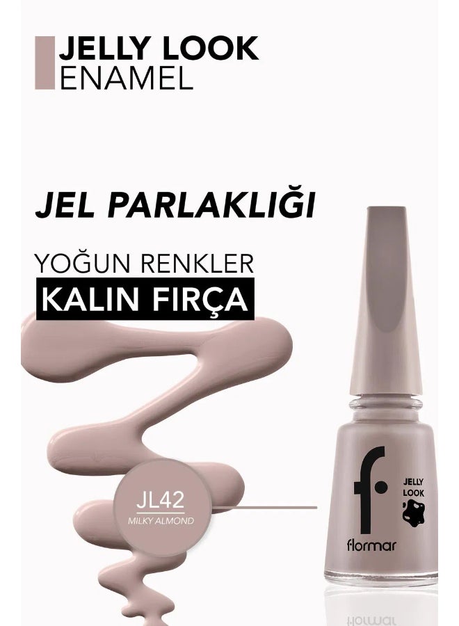 flormar Jelly Look Nail Enamel 42 Milky Almond - Image 3