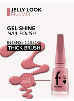 flormar Jelly Look Nail Enamel 53 Drained Rose  - Image 4